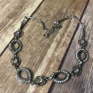 Vintage Tommassini Clear Stone Necklace